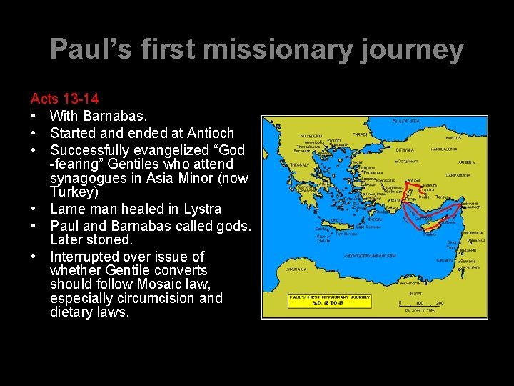 Missionary journey first pauls How Many