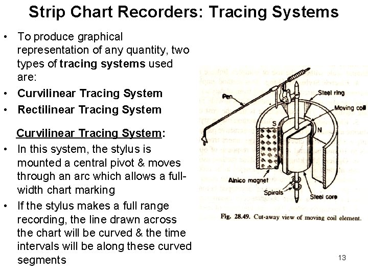 Strip Chart Recorders: Tracing Systems • To produce graphical representation of any quantity, two Strip Chart Recorders: Tracing Systems • To produce graphical representation of any quantity, two