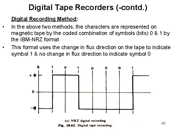 Digital Tape Recorders (-contd. ) • • Digital Recording Method: In the above two Digital Tape Recorders (-contd. ) • • Digital Recording Method: In the above two