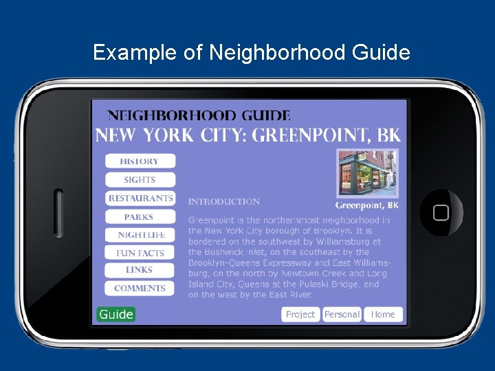 Example of Neighborhood Guide 