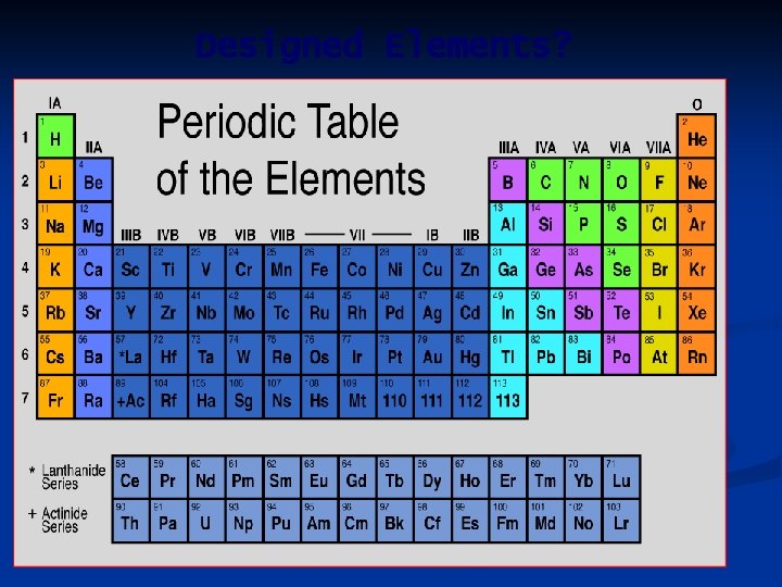 Designed Elements? 