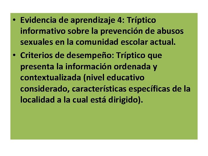  • Evidencia de aprendizaje 4: Tríptico informativo sobre la prevención de abusos sexuales