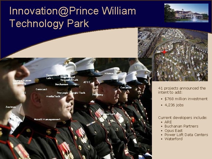 Innovation@Prince William Technology Park George Mason University Forensics Biomedical Lab Research Lab Buchanan Micron