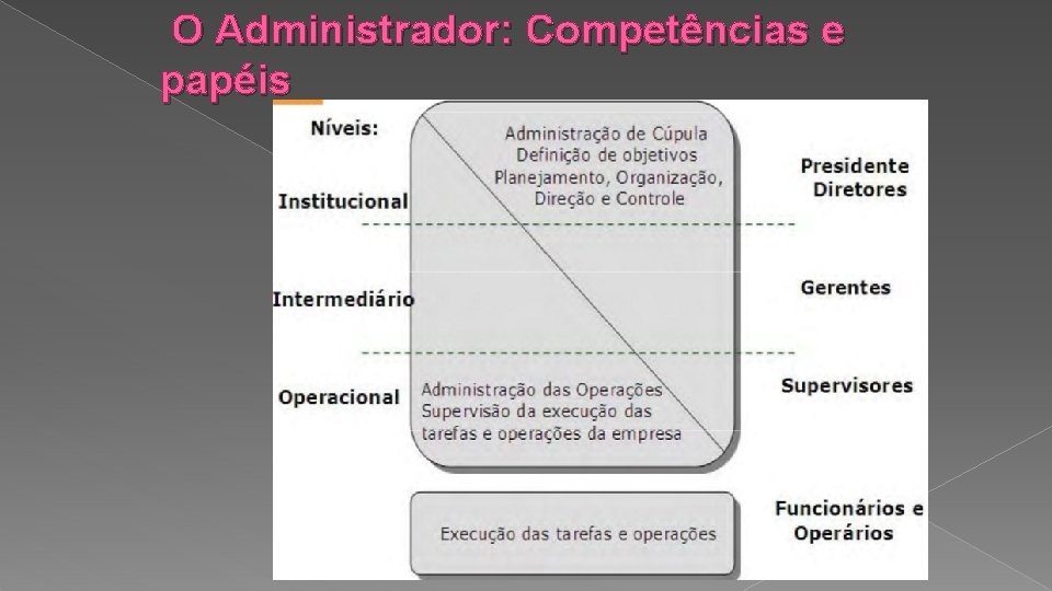 O Administrador: Competências e papéis 