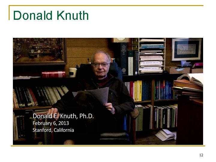 Donald Knuth 12 
