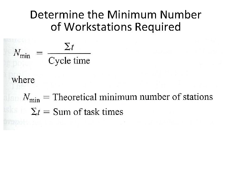 Determine the Minimum Number of Workstations Required 