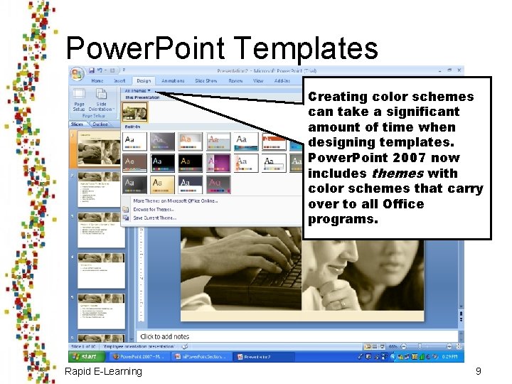 Power. Point Templates Creating color schemes can take a significant amount of time when