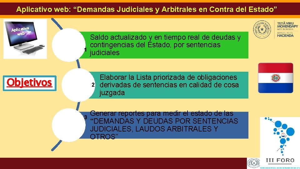 Aplicativo web: “Demandas Judiciales y Arbitrales en Contra del Estado” o Aplicativ web 1