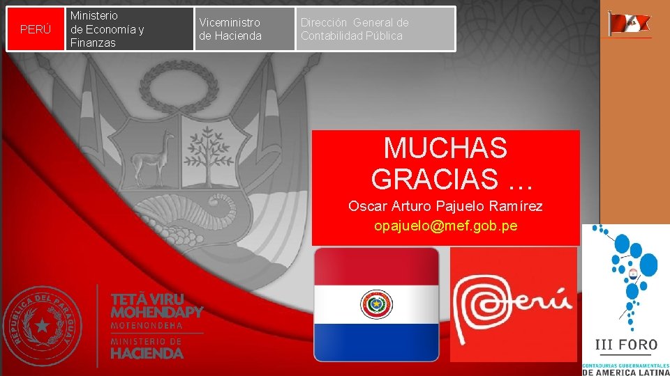 PERÚ Ministerio de Economía y Finanzas Viceministro de Hacienda Dirección General de Contabilidad Pública