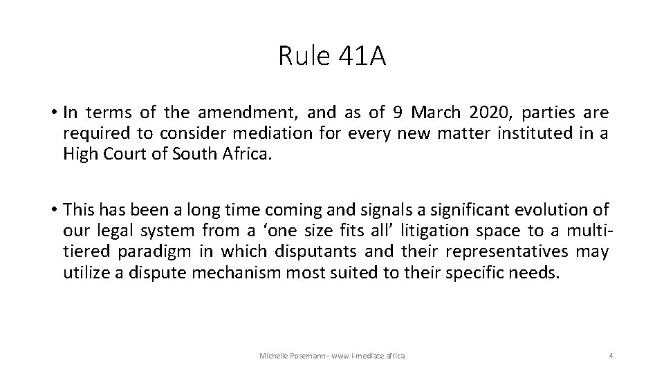 High Court Rule 41a 2025