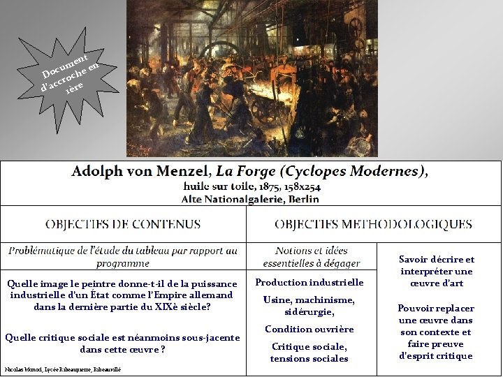ent n m e cu Do roche cc d’a 1ère Quelle image le peintre