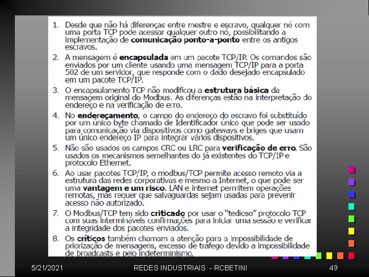 5/21/2021 REDES INDUSTRIAIS - RCBETINI 49 