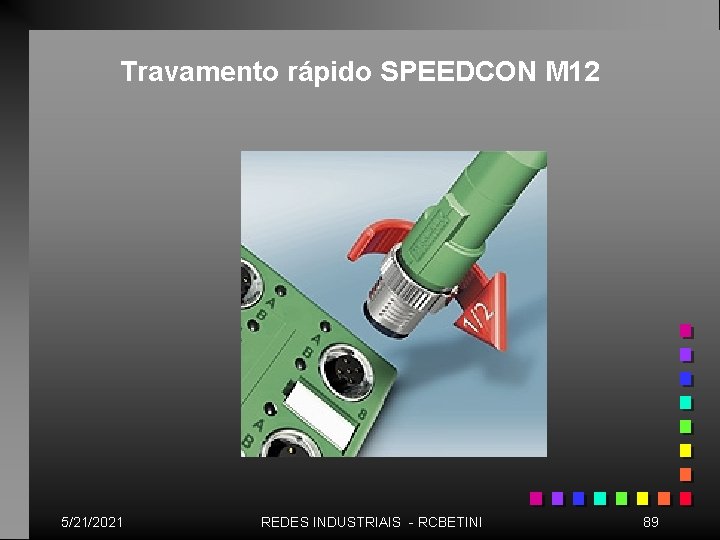 Travamento rápido SPEEDCON M 12 5/21/2021 REDES INDUSTRIAIS - RCBETINI 89 