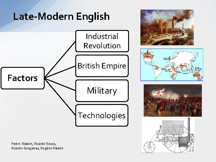 Late-Modern English Industrial Revolution British Empire Factors Military Technologies Pedro Ribeiro, Ricardo Sousa, Ricardo