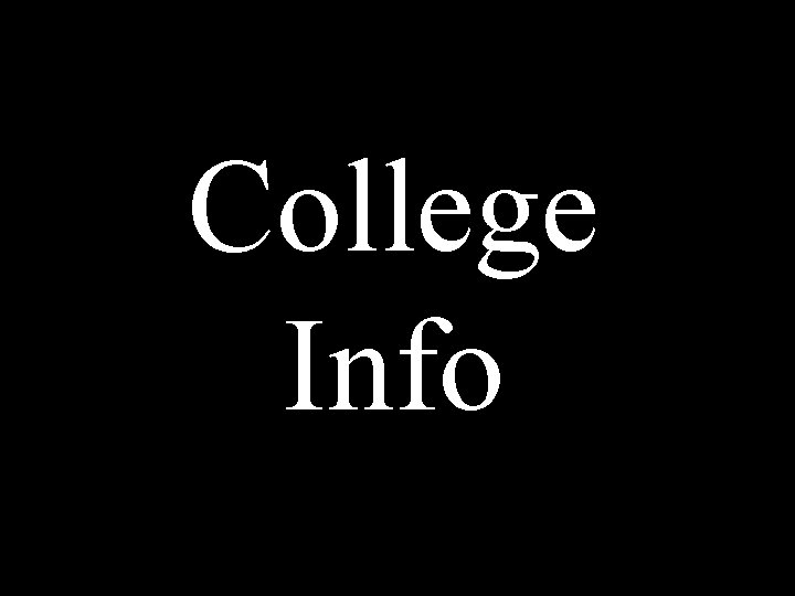 College Info 