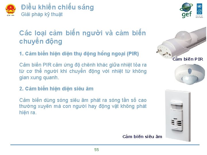 Điều khiển chiếu sáng Giải pháp kỹ thuật Các loại cảm biến người và