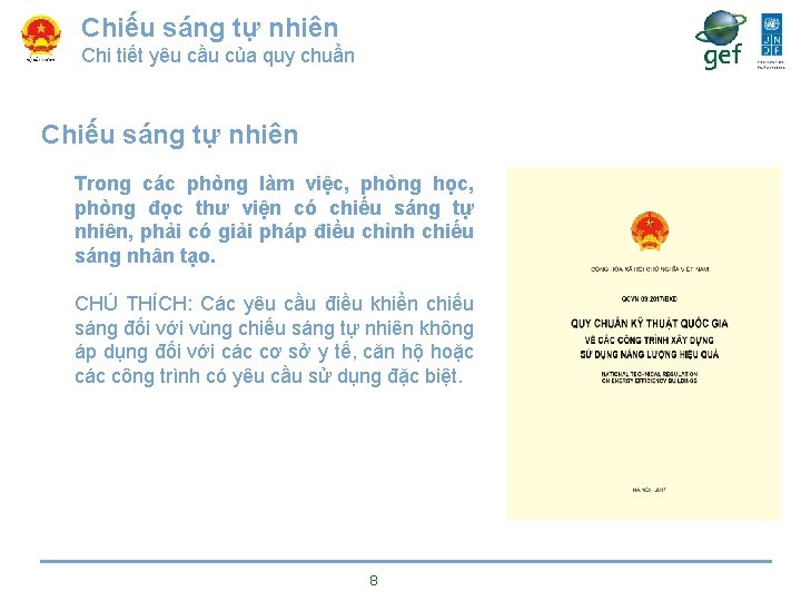 Chiếu sáng tự nhiên Chi tiết yêu cầu của quy chuẩn Chiếu sáng tự