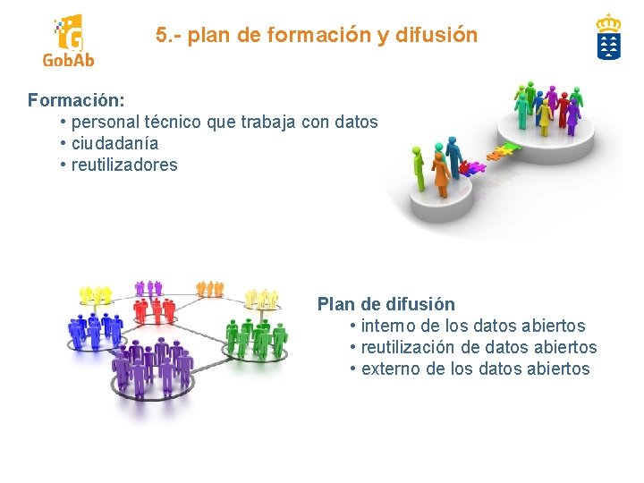 5. - plan de formación y difusión Formación: • personal técnico que trabaja con