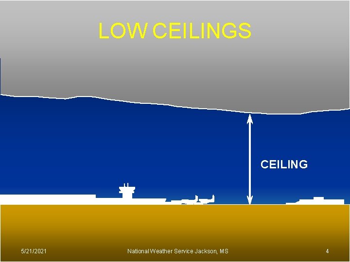 LOW CEILINGS CEILING 5/21/2021 National Weather Service Jackson, MS 4 