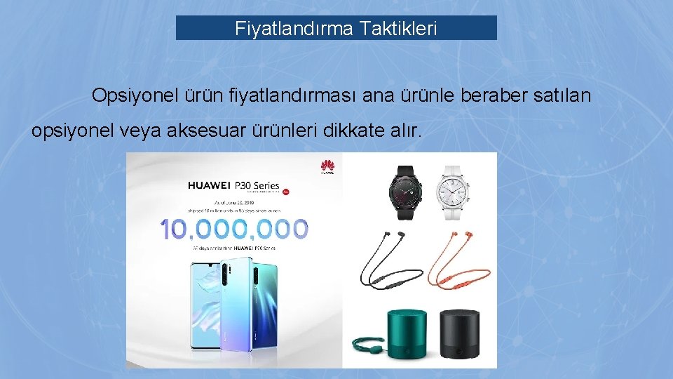 Fiyatlandırma Taktikleri Opsiyonel ürün fiyatlandırması ana ürünle beraber satılan opsiyonel veya aksesuar ürünleri dikkate