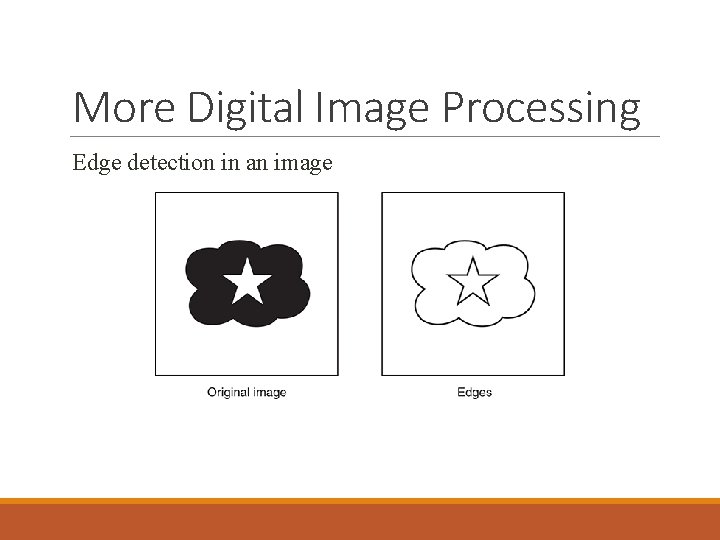 More Digital Image Processing Edge detection in an image 
