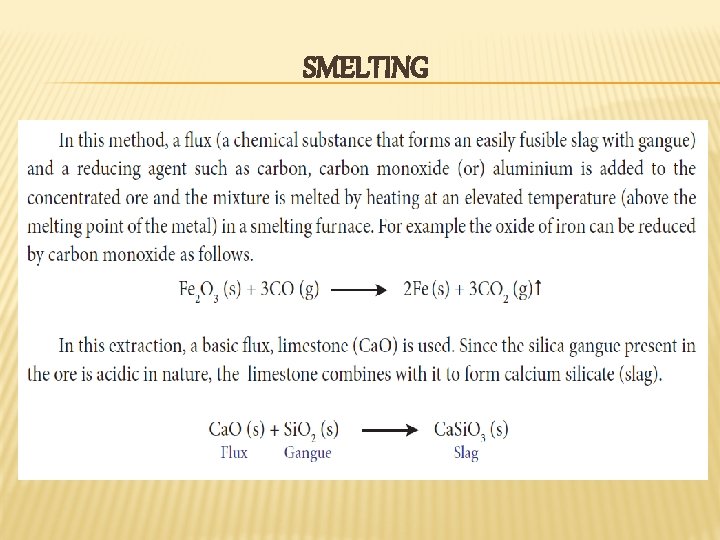 SMELTING SMELTING