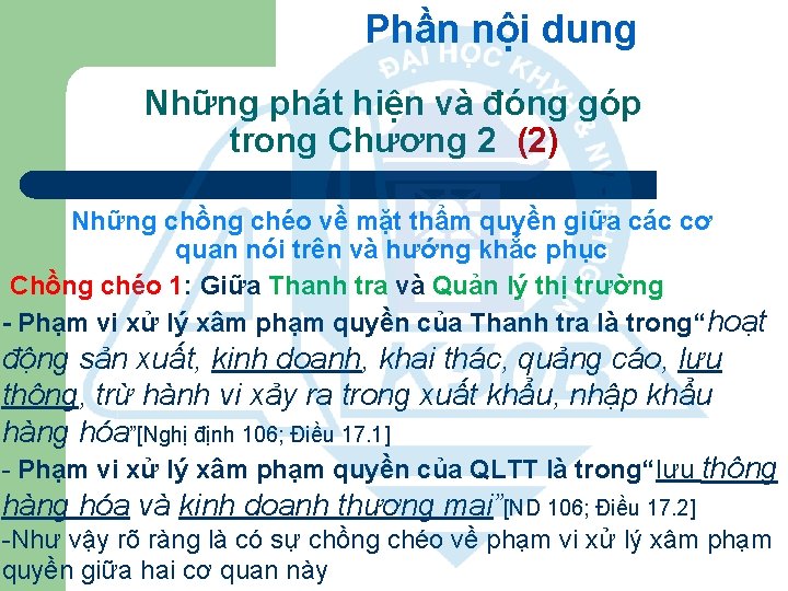 Phần nội dung Những phát hiện và đóng góp trong Chương 2 (2) Những