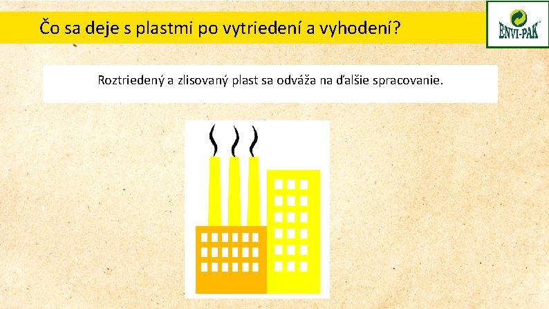 Čo sa deje s plastmi po vytriedení a vyhodení? Roztriedený a zlisovaný plast sa