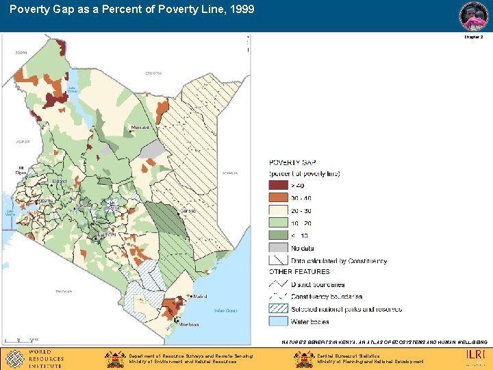 Poverty Gap as a Percent of Poverty Line, 1999 Chapter 2 NATURE’S BENEFITS IN