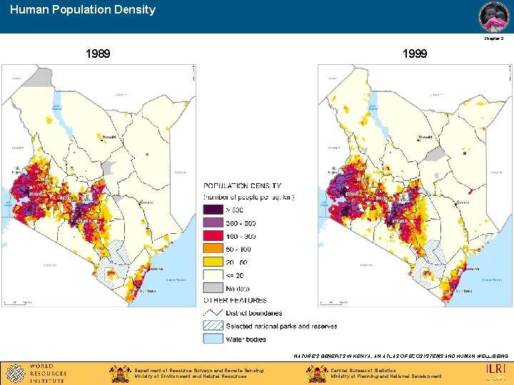 Human Population Density Chapter 2 1989 1999 NATURE’S BENEFITS IN KENYA: AN ATLAS OF