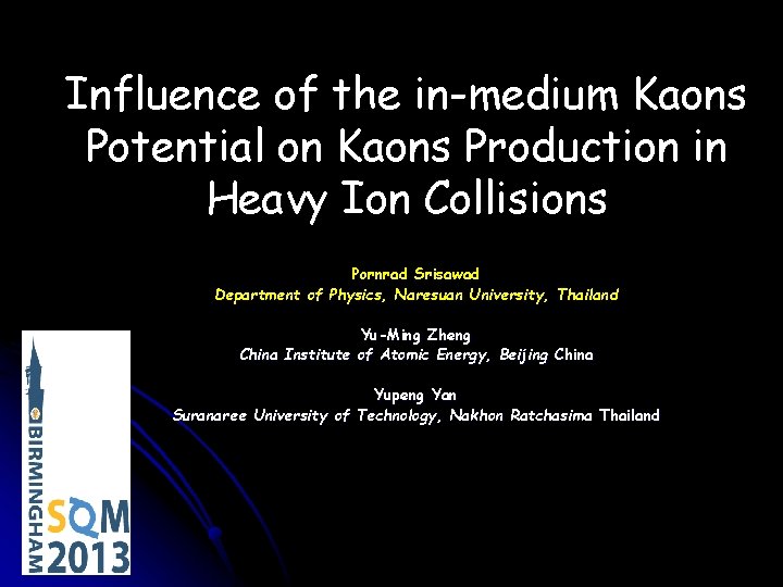 Influence of the in-medium Kaons Potential on Kaons Production in Heavy Ion Collisions Pornrad