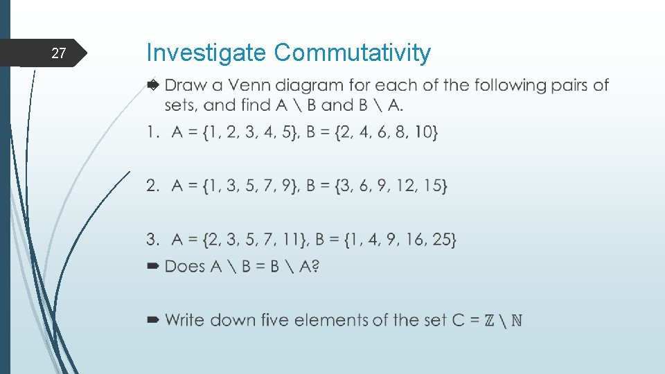 27 Investigate Commutativity 