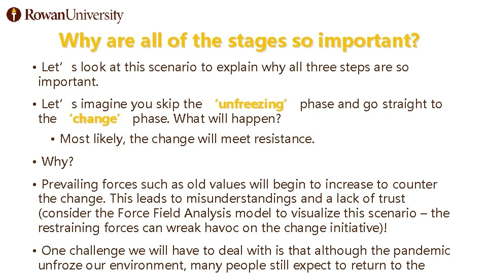 Why are all of the stages so important? • Let’s look at this scenario