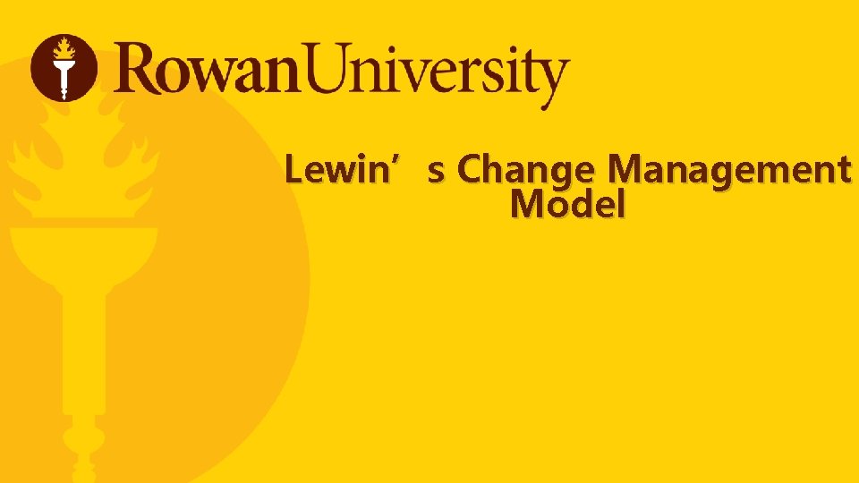 Lewin’s Change Management Model 