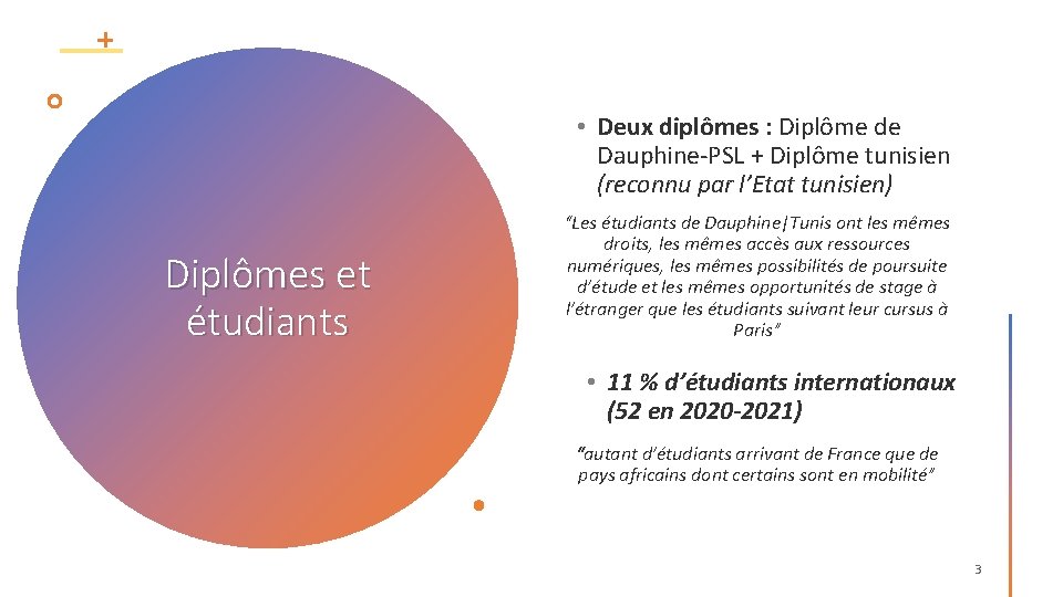  • Deux diplômes : Diplôme de Dauphine-PSL + Diplôme tunisien (reconnu par l’Etat