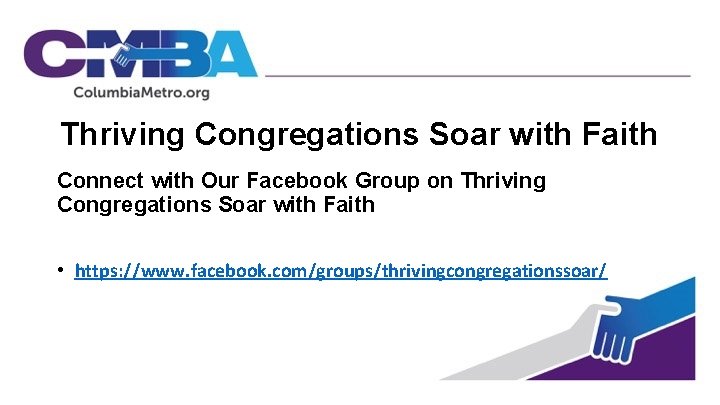 Thriving Congregations Soar with Faith Connect with Our Facebook Group on Thriving Congregations Soar