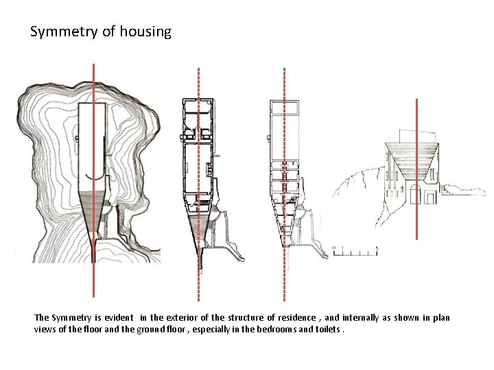 Symmetry of housing The Symmetry is evident in the exterior of the structure of