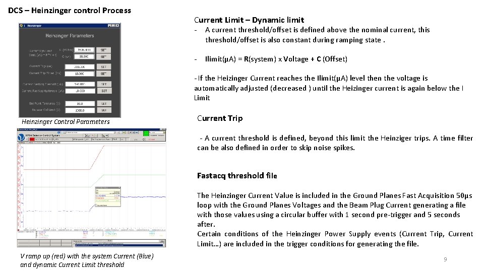 DCS – Heinzinger control Process Current Limit – Dynamic limit - A current threshold/offset