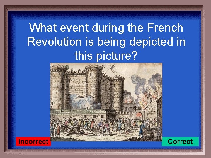 What event during the French Revolution is being depicted in this picture? Incorrect Correct