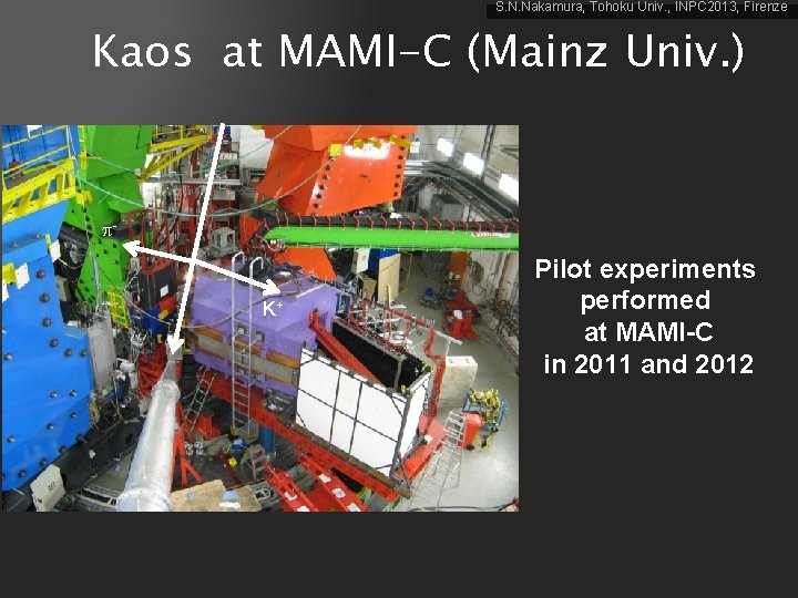 S. N. Nakamura, Tohoku Univ. , INPC 2013, Firenze Kaos at MAMI-C (Mainz Univ.