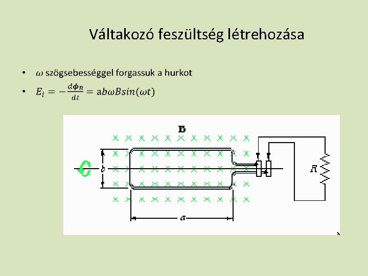 Váltakozó feszültség létrehozása • 