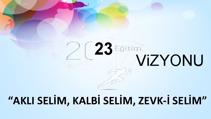 23 Vi. ZYONU “AKLI SELİM, KALBİ SELİM, ZEVK-İ SELİM” 