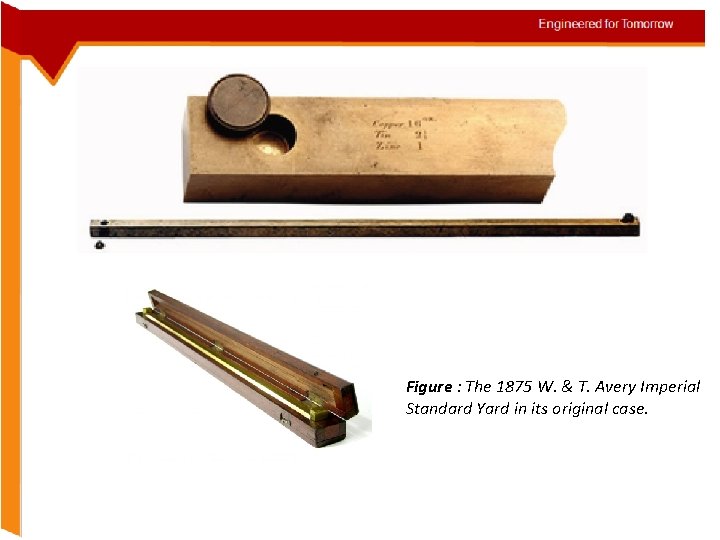 Figure : The 1875 W. & T. Avery Imperial Standard Yard in its original