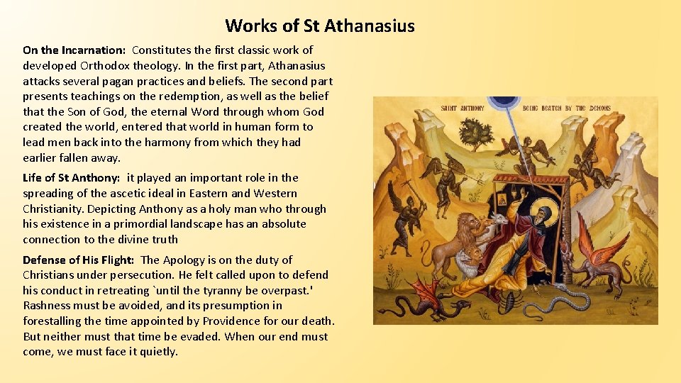 Works of St Athanasius On the Incarnation: Constitutes the first classic work of developed