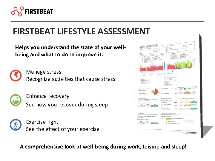 LIFESTYLE ASSESSMENT FEEDBACK FIRSTBEAT Over 15 years of