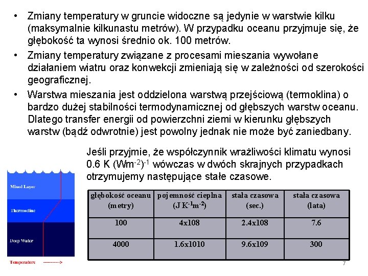  • Zmiany temperatury w gruncie widoczne są jedynie w warstwie kilku (maksymalnie kilkunastu