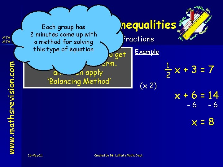 Equations & Inequalities www. mathsrevision. com MTH 3 -15 a MTH 4 -15 a