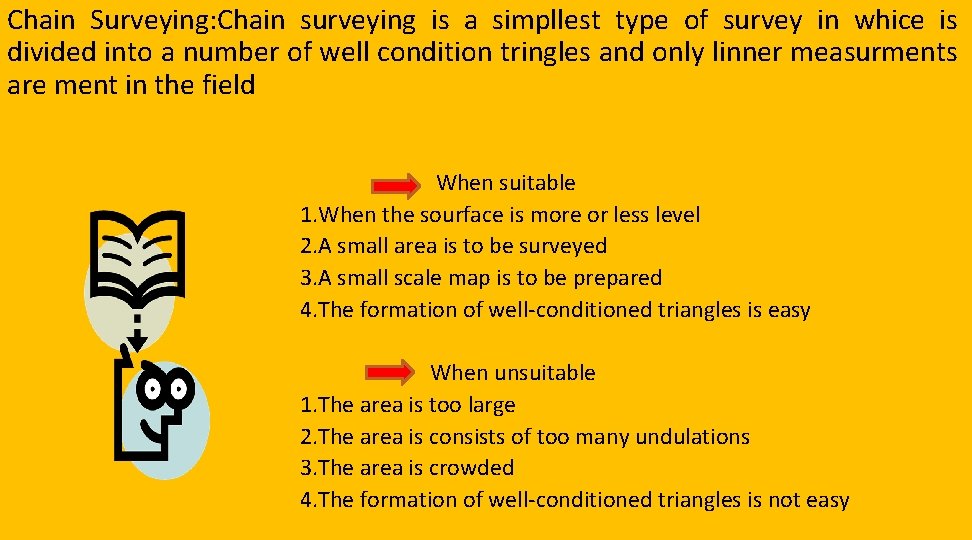 Chain Surveying: Chain surveying is a simpllest type of survey in whice is divided