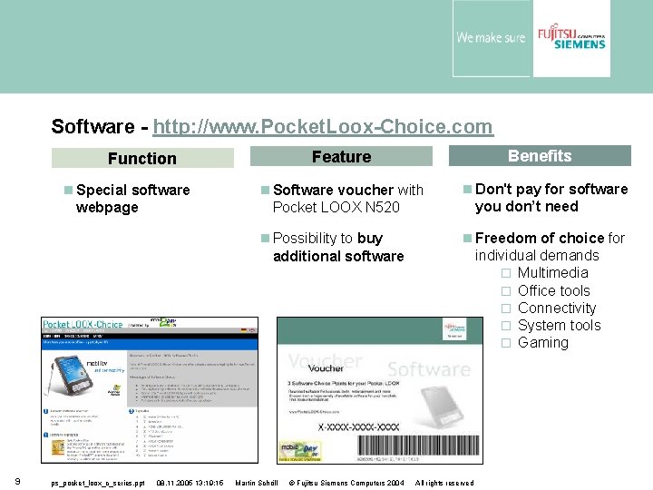 Software - http: //www. Pocket. Loox-Choice. com Special software webpage 9 ps_pocket_loox_c_series. ppt 08.