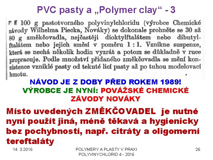 PVC pasty a „Polymer clay“ - 3 NÁVOD JE Z DOBY PŘED ROKEM 1989!